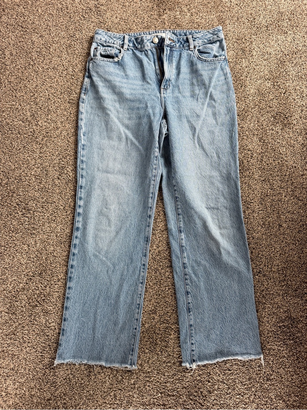 Garage Denim Light Blue Straight Leg Jeans